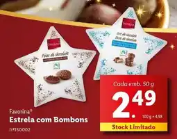 Lidl Favorina - estrela com bombons promoção