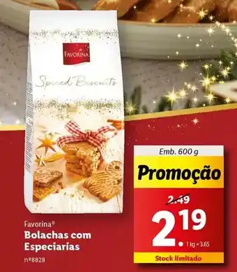 Lidl Favorina - bolachas com especiarias promoção