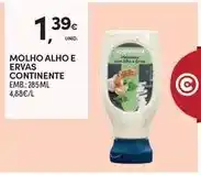 Continente Continente - molho alho e ervas promoção