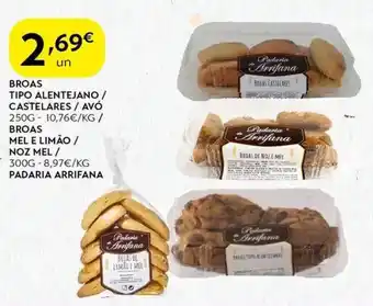 Spar Broas tipo alentejano / castelares / avó / broas mel e limão / noz mel/ padaria arrifana promoção