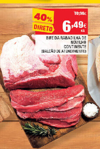 Continente Bife da Rabadilha de Novilho Continente promoção