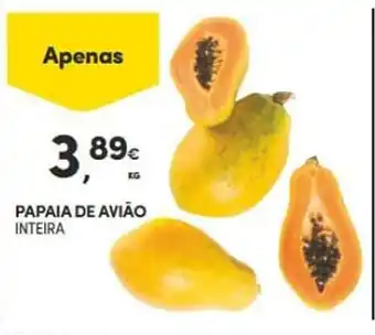 Continente Papaia de avião inteira promoção