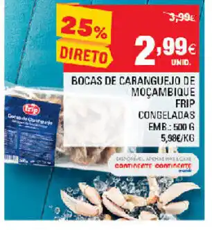 Continente Bocas de Caranguejo de Moçambique Frip 500g promoção