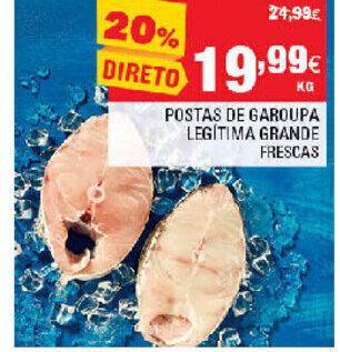 Postas de Garoupa Legítima Grande Frescas