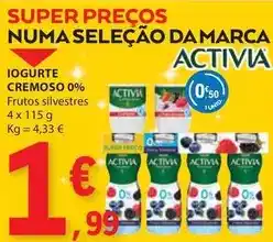 E.Leclerc Activia - iogurte cremoso 0% promoção