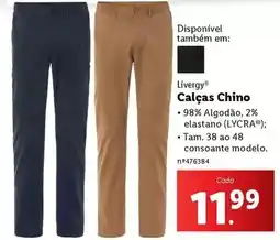 Lidl Calcas chino promoção