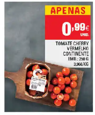 Continente Tomato Cherry Vermelho Continente 250g promoção