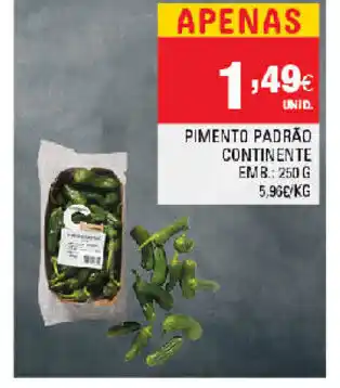Continente Pimento Padrão Continente 250g promoção