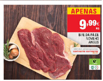 Continente Bife da Pá de Novilho Angus promoção