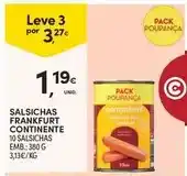 Continente Continente - salsichas frankfurt promoção
