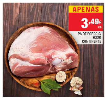 Continente Pá de Porco C/ Osso Continente promoção