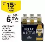 Continente Corona - cerveja c/ alcool promoção