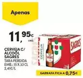 Continente Sagres - cerveja c/ alcool promoção
