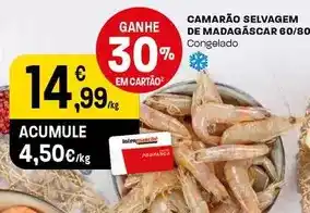 Intermarché Camarão selvagem de madagascar 60/80 promoção