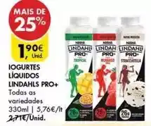 Pingo Doce Lindahls - iogurtes líquidos pro+ promoção