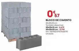 Bricomarché Bloco de cimento promoção