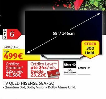 Tv qled hisense 58a7gq