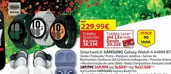 Auchan Auriculares samsung:preto galaxy buds pro promoção