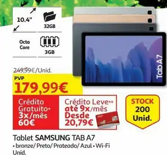 Tablet samsung:brz 3/32 tab a7 10.4 wifi