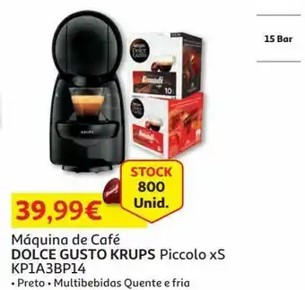 Auchan Maquina cafe dolce gusto krups piccolo xs preto kp1a3bp14 o/caf promoção