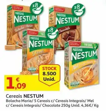 Auchan Cereais nestum:bolacha maria 250g promoção
