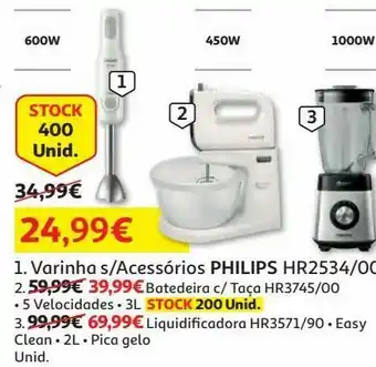 Auchan Varinha s/ acessórios philips:hr2534/00 promoção