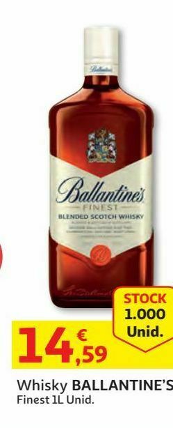 Auchan Whisky ballantines:finest 1l promoção