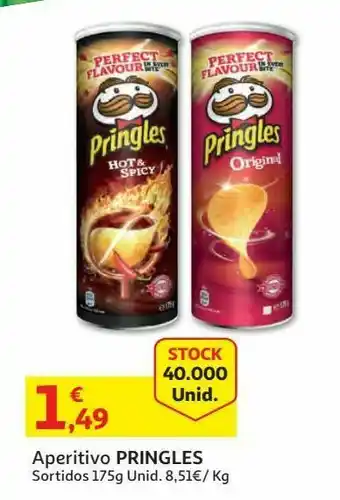 Auchan Aperitivos pringles:original 175 g promoção