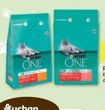 Auchan Ração gato purina one:esteriliz salmão 3kg promoção