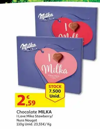 Chocolate milka:i love mika stawberry 110g