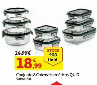 Conj. 8 caixas herméticas quid:vidro