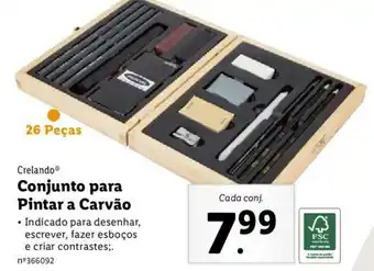 Lidl Crelando Conjunto para Pintar a Carvão 26 peças promoção