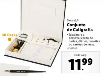 Lidl Crelando Conjunto de Caligrafia 30 peças promoção