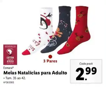 Lidl Esmara Meias Natalícias para Adulto 35 ao 42 promoção