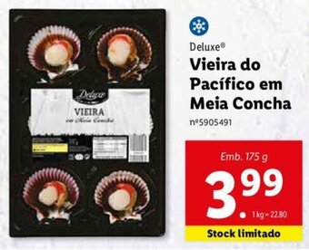 Lidl Deluxe Vieira do Pacífico em Meia Concha 175g promoção