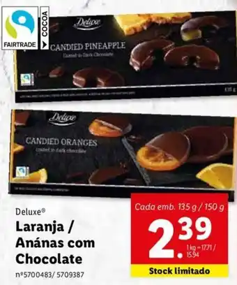 Deluxe Laranja/Anánas com Chocolate 135g/150g