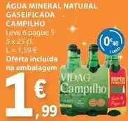 E.Leclerc Agua mineral natural gaseificada promoção