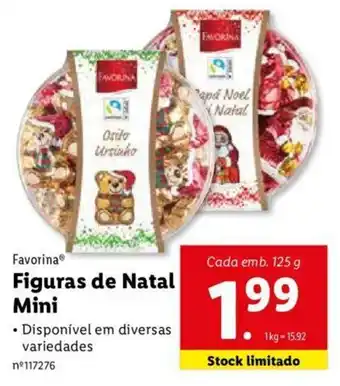 Lidl Favorina Figuras de Natal Mini 125 g promoção