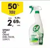 Continente Cif - spray creme emb.: 750 ml promoção