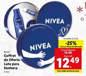 Lidl Nivea Coffret de Oferta Lata para Senhora promoção