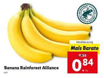 Lidl Banana Rainforest Alliance promoção