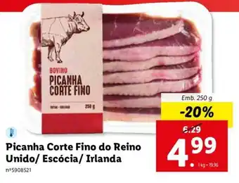 Lidl Picanha Corte Fino do Reino Unido/Escócia/Irlanda 250g promoção