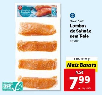 Lidl Ocean Sea Lombos de Salmão sem Pele 4x125g promoção