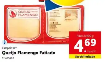 Lidl Campainha Queijo Flamengo Fatiado 2x400g promoção