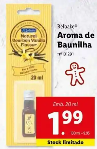 Lidl Belbake Aroma de Baunilha 20ml promoção