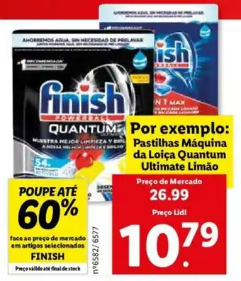 Lidl Pastilhas Máquina da Loiça Quantum Ultimate Limão Finish promoção