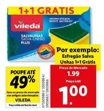 Lidl Esfregão Salva Unhas Vileda promoção