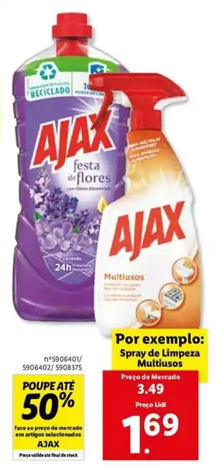 Lidl Spray de Limpeza Multiusos Ajax promoção