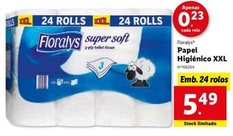 Lidl Floralys Papel Higiénico XXL 24 Rolos promoção
