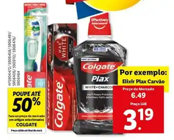 Lidl Elixir Plax Carvão Colgate promoção